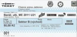 Czech Republic-Greece U-21/International Football Match Ticket - Match Tickets