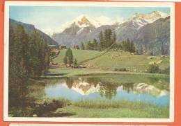 Q040, Lac De Grächen Avec Le Biess, Brunegg Et Weisshorn, Circulée 1948 - Grächen