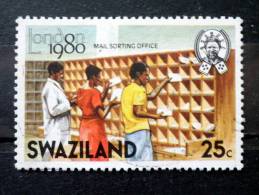 Swaziland - 1980 - Mi.nr.356 - Used - LONDON 1980 International Stamp Exhibition - Sorting Post Office - Swaziland (1968-...)