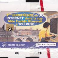TELECARTE NSB 50 U - FRANCE TELECOM TOULOUSE - 1000 Ex @  12/1998 - Internet Dans La Rue Roosevelt - 50 Unités   