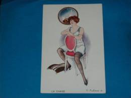 Illustrateur) Fabiano - Série N° 27 - Siège Féminin N° 133 - ( La Chaise ) Trichromes - Année 1917 - Edit - Delta - Fabiano