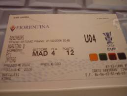 Fiorentina-Rosenborg/Foot Ball/UEFA Cup Match Ticket - Match Tickets