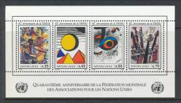 UN Geneva 1986 Michel # 147-150 Block # 4 SS, MNH - Blocks & Sheetlets