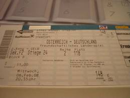 Austria-Germany International Football Match Ticket - Match Tickets