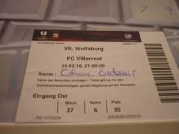 VfL Wolfsburg-FC Villarreal/Football/U EFA Europa League Match Ticket - Tickets D'entrée