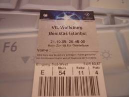 VfL Wolfsburg-Besiktas Istanbul/Football/UEFA Champions League Match Ticket - Match Tickets