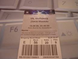 VfL Wolfsburg-CSKA Moscow/Football/UEFA Champions League Match Ticket - Eintrittskarten