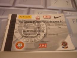 AC Sparta Prague-Panathinaikos/Foot Ball/UEFA Champions League Match Ticket - Eintrittskarten