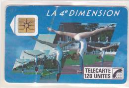 TELECARTE 120 U @ La 4 ° Dimension - Femme GYM - 200 000 Ex @ 11/1988 1 PLI - 1988