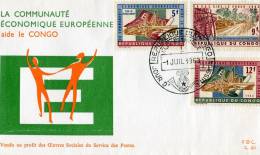 Congo-First Day Cover FDC- "Aid To Congo By The European Economic Community" Elisabethville [1.7.1963] - Autres & Non Classés