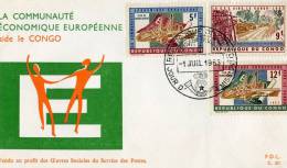 Congo-First Day Cover FDC- "Aid To Congo By The European Economic Community" Elisabethville [1.7.1963] - Autres & Non Classés