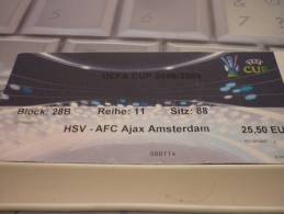 HSV Hamburger-Ajax/Football/UEFA Cup Match Ticket - Match Tickets