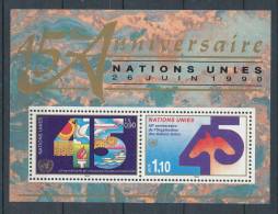 UN Geneva 1990 Michel # 188-189 SS Block 6, MNH - Blocs-feuillets