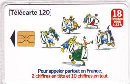 TELECARTE 120 U @ VARIETE Couleur Jaune Fluo Des Personnages - La Ronde Des 2 Chiffres @ 08/1996 - Variëteiten