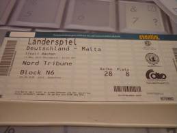 Germany-Malta International Football Match Ticket (13 May 2010) - Eintrittskarten