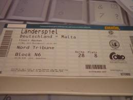 Germany-Malta International Football Match Ticket (13 May 2010) - Match Tickets