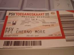 PSV-PFC Cherno More Football/UEFA Europa League Match Ticket - Eintrittskarten