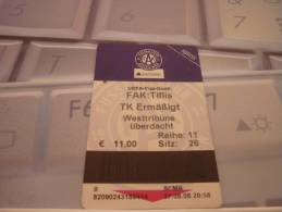 Austria Vienna-Tbilisi/Football/U EFA Cup Match Ticket - Biglietti D'ingresso