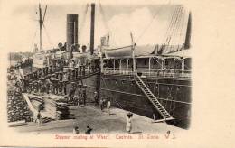 St Lucia BWI Catries Steamer Coaling At Wharf 1900 Postcard - Santa Lucia