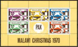 1970 Malawi Natale Christmas Noel Block MNH** Na143 - Malawi (1964-...)