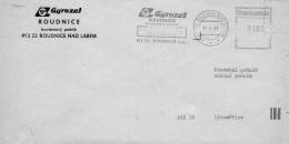 Czechoslovakia 1989, Agrozet Cover From Roudnice Nad Labem To Litomerice - Cartas & Documentos