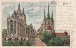 LITHO-AK: Erfurt, Dom, Um 1903 - Erfurt