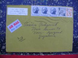 USA-Yugoslavia-Serbia-3x5c+15c-AIR MAIL-1967        (1885) - 3c. 1961-... Briefe U. Dokumente