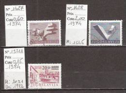 Timbre Y Ougoslavie Lot N°4. 3 Timbres Oblitérés. Cote 2.75 € - Gebruikt