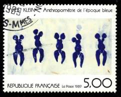 Variété 1989-  Y&T  2561  -  Yves Klein - Défaut D'essuyage  - Oblitéré - Used Stamps