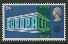 Great Britain 1969 Mi 512 YT 559 ** 10th Ann. Europa And CEPT- Emblems 1959-1969) / Post- Telegrafenunion - Ongebruikt