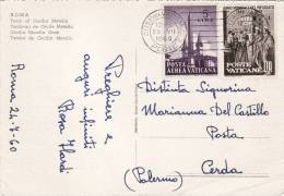 CITTA' DEL VATICANO /  CERDA (Palermo) 25.8.1960  - Card_ Cartolina - Lire 5 + 10 - Lettres & Documents