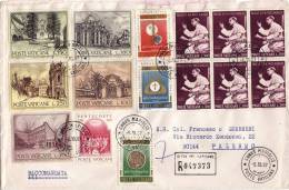 CITTA´ DEL VATICANO /  PALERMO   6.10.1987  - Cover _ Lettera  - Lire 120 + 180 + 250 + 100 + 300 X 8 + 400 + 200 +150 - Covers & Documents