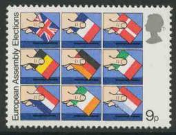 Great Britain 1979 Mi 789 YT 888 ** National Flags Into Ballot Boxes-1st Direct Elections Eur. Assembly / Direktwahlen - Instituciones Europeas