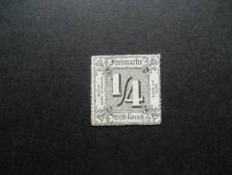 Freimarken 1862 Michel 26  (20%) 1/4 Sgr Swartz - Mint