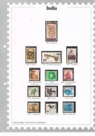India 13 Francobolli 1957/1965 Montati Su Foglio Con Taschine- Usato Sicuro - Used Stamps