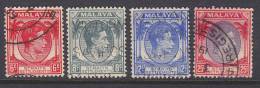 ## Straits Settlements 1937-38 Mi. 216-17, 219, 221 King König George VI. & Kokospalmen - Straits Settlements