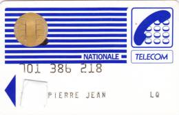 TELECARTE NATIONALE TELECOM BULL Or @ 1987 RARE !!!!! (le Nom Est Masqué Pour L´anonymat) - Otros & Sin Clasificación