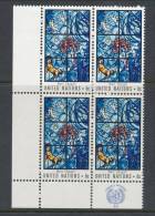 UN New York 1967 Michel 189, Block Of 4 With Lable In Lower Left Corner, MNH** - Hojas Y Bloques