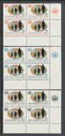 UN New York 1965 Michel # 160-162, Blocks Of 4 With Lable In Lower Right Corner, MNH** - Blokken & Velletjes