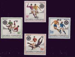 Roumanie **    2539 à 2542  - Coupe Du Monde De Foot à Mexico - Unused Stamps