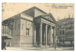 Paris 3ème Arr (75) : L´église Saint-Denis-du-Saint-Sacrement Et Pub Sur Batiment En 1910 (animé). - Distretto: 03