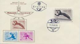 Austria 1963 FDC Ski Jump IX Olympic Winter Games Innsbruck 1964 - Inverno1964: Innsbruck