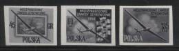 POLAND 1954 GLIDING CHAMPIONSHIPS 3 BLACK PRINTS NHM Planes Gliders Flight Flying Sports Clouds - Proofs & Reprints