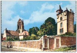 CPSM Couleur - Briis-sous-Forges - L´Eglise Du XIe Et Le Donjon - Essonne 91 - Briis-sous-Forges