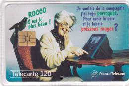 TELECARTE 120 U @ VARIETE N° Justifié à Droite - Péroquet Et Minitel Le 11 @ Puce SO3 - 07/1995 - Varietà