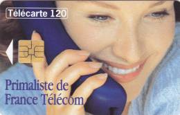 TELECARTE 120 U @ VARIETE N° Justifié à Droite - PRIMALISTE De France Télécom @ Puce SO3 - 02/1996 - Fehldrucke