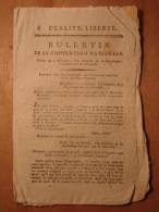 BULLETIN CONVENTION NATIONALE De 1795 - GARDES FRANCAISES - SAINT ETIENNE - VIRE BOULOGNE SUR MER LA ROCHELLE ROCHEFORT - Décrets & Lois