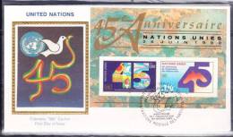 O)1990 UNITED STATES,FIRST DAY COVER,45 ANNIVERSAIRE NATIONS UNIES. - Sonstige & Ohne Zuordnung