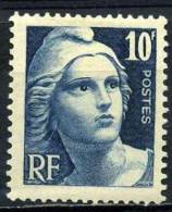 FRANCE  726 * 10f Bleu Marianne De Gandon - 1945-54 Marianne Of Gandon