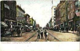 Adams Street, Looking North, Peoria - & Tram - Peoria